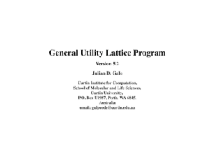 General Utility Lattice Program (GULP)